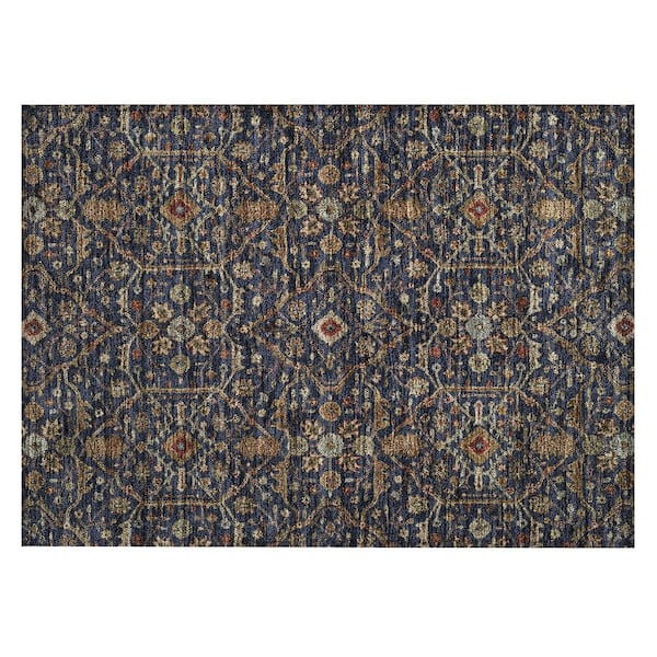 Addison Rugs Chantille Machine Washable Indoor/Outdoor Abstract ACN1130 Navy 1 ft. 8 in. x 2 ft. 6 in. Area Rug