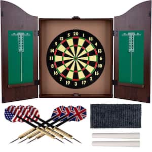 Hathaway Outlaw Free Standing Dart Board and Cabinet Set - Cherry BG1040 -  The Home Depot
