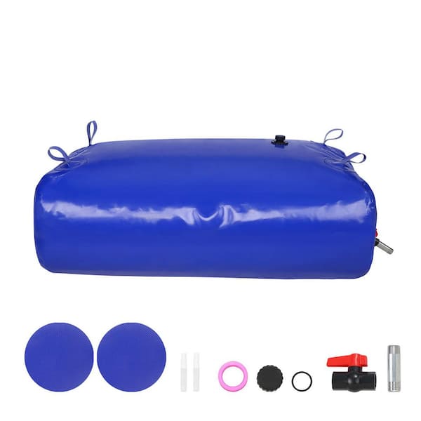 SKYSHALO 330L/87 gal. Water Storage Bladder, RV Water Tank, 1000D Blue PVC Collapsible Water Storage Containers
