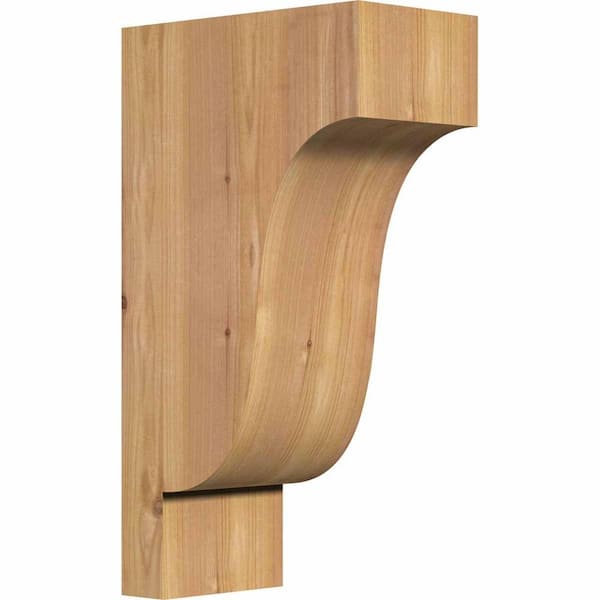 Ekena Millwork 5-1/2 in. x 10 in. x 18 in. Western Red Cedar Newport Smooth Corbel