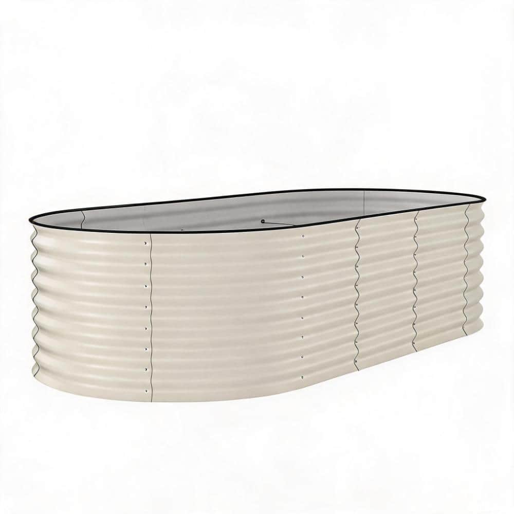 Beige 10x4x1.5 ft.Galvanized Steel Outdoor Raised Planter Box for Vegetables, Flowers & Herbs price history on PriceWatchPro