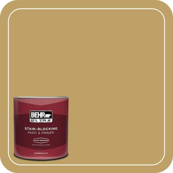 BEHR ULTRA 1 qt. #360F-5 Desert Moss Extra Durable Flat Interior Paint & Primer