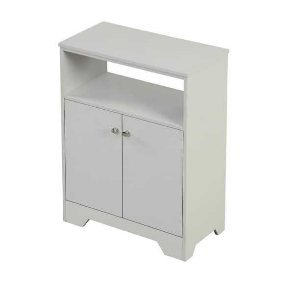 Unbranded 23.6 in. W x 11.8 in. D x 31.7 in. H Gray Modern Style Bathroom Freestanding Storage Linen Cabinet