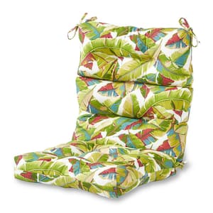 Palm Leaves Multi Outdoor High Back Dining Chair Cushion