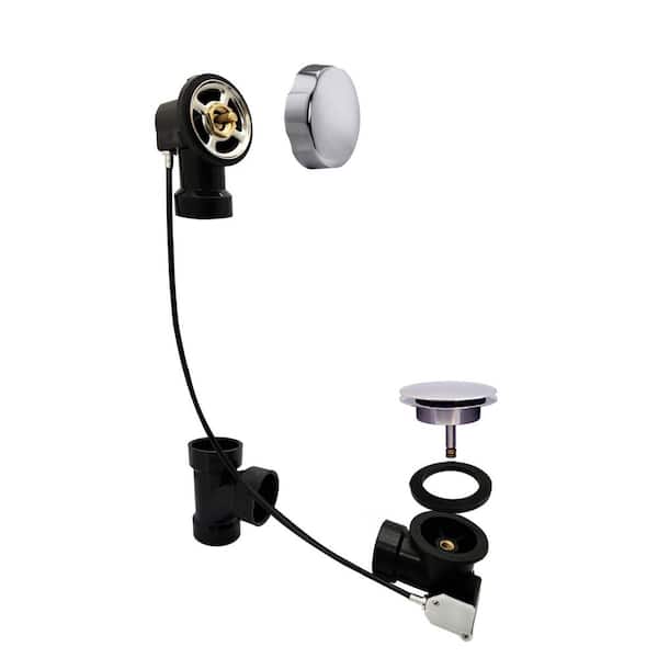 Sch. 40 ABS 35 in. Cable Drive Bath Waste, Polished Chrome