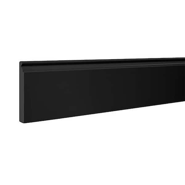 Avondale/Leyton 4.5 in. W x 91.5 in. H Base Moulding in Raven Black