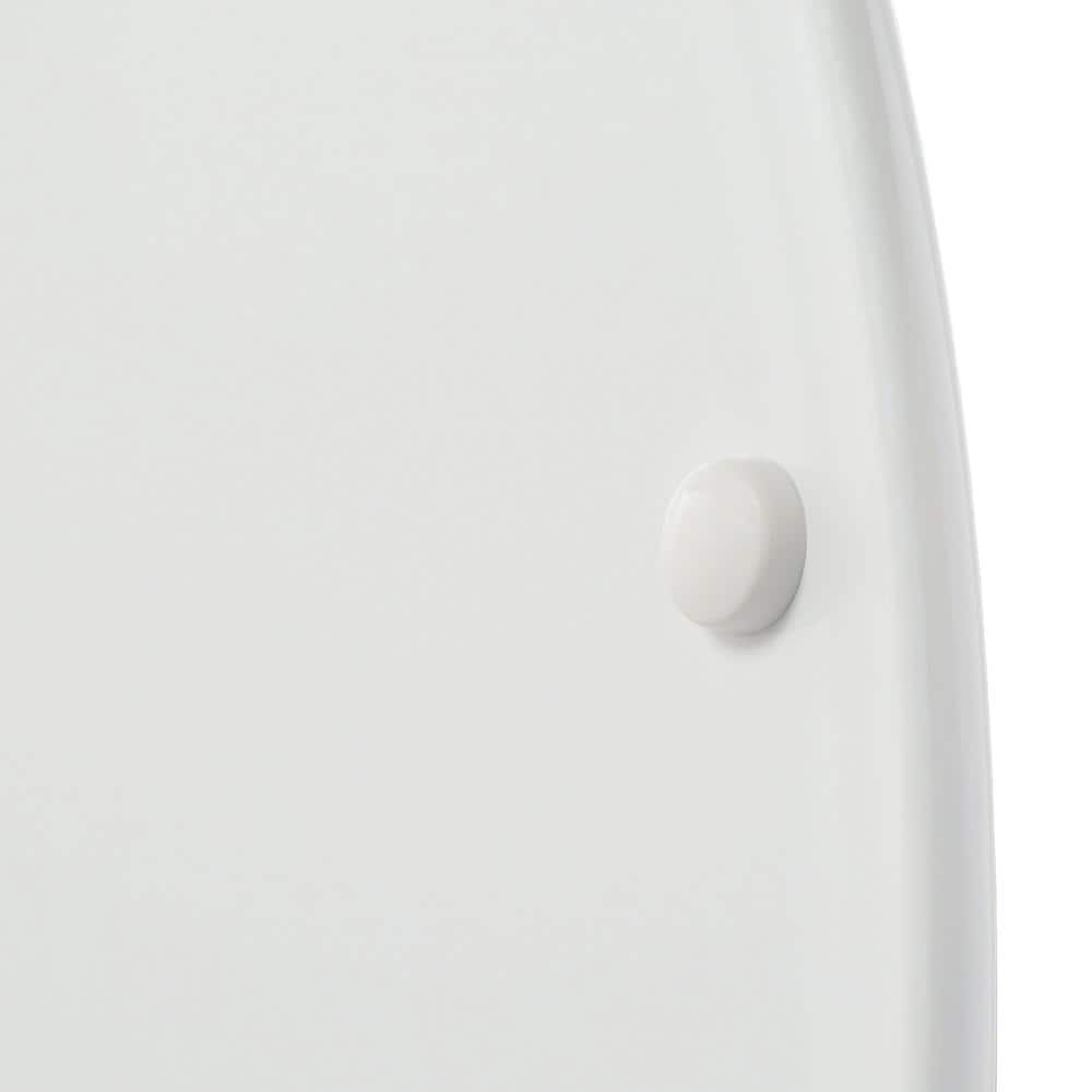 Cotton White Elongated Molded Wood Toilet Seat