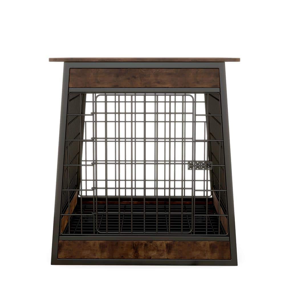 Furniture Style Dog Cage, Wooden Dog Cage Double Door Dog Cage Side Cabinet