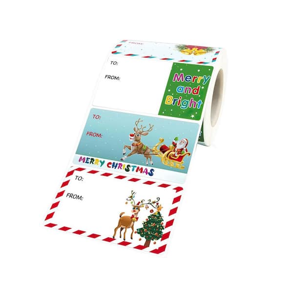 Gift Tags & Stickers Self-Adhesive for Christmas Presents Holiday Decor 250 Pcs 2.95 x 1.6 Inch