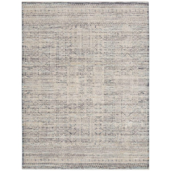 Nourison Nyle Ivory Blue 9 ft. x 11 ft. Vintage Persian Area Rug