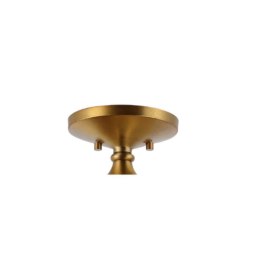 Marfa 17" Brass Gold Glass Farmhouse Modern LED Flush Mount