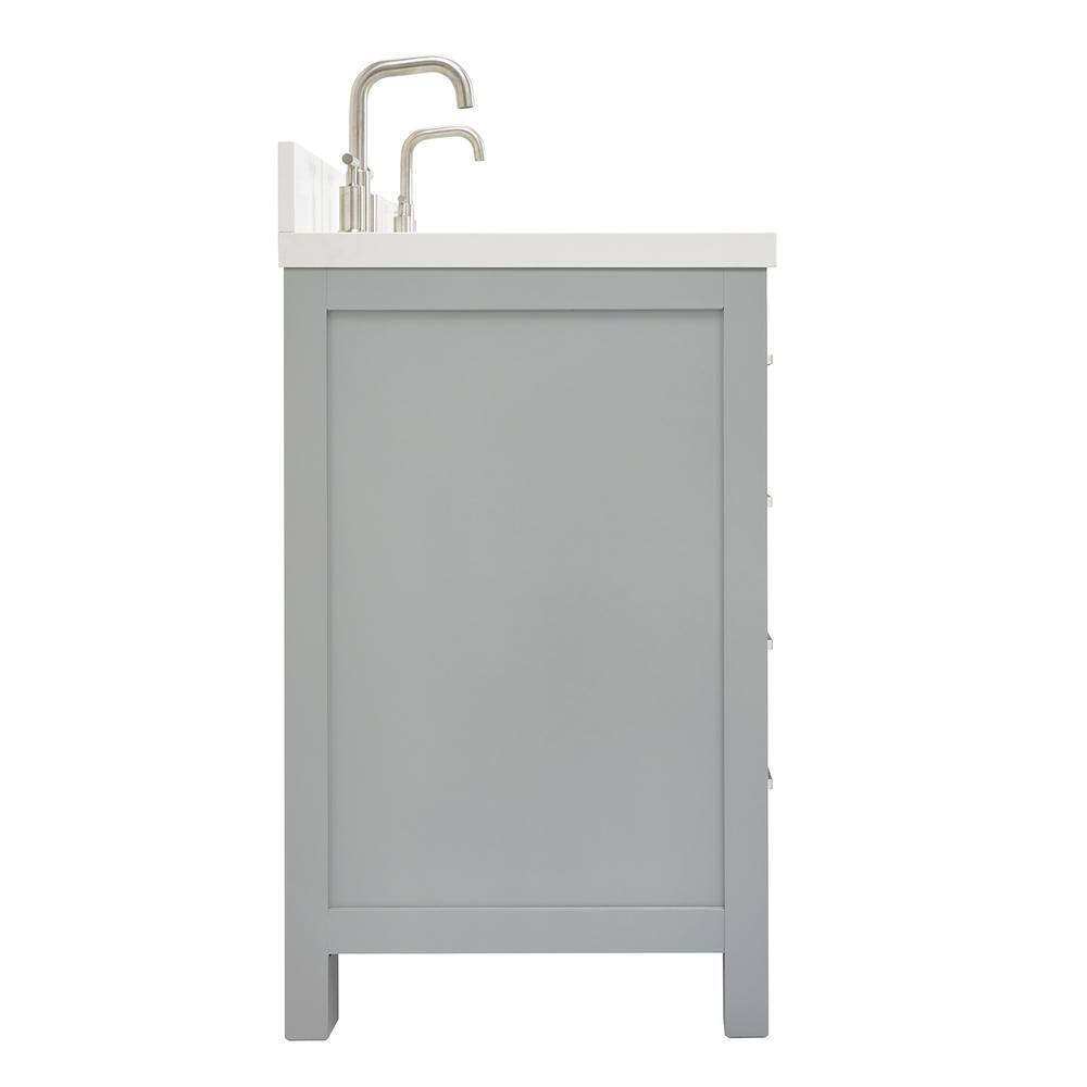 Cambridge 67" Grey Double Vanity with Quartz Top