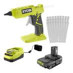 ONE+ 18V Cordless Full Size Glue Gun Kit with 1.5 Ah Battery, and 18V Charger with Extra 24-Pack 1/2 in. Glue Sticks