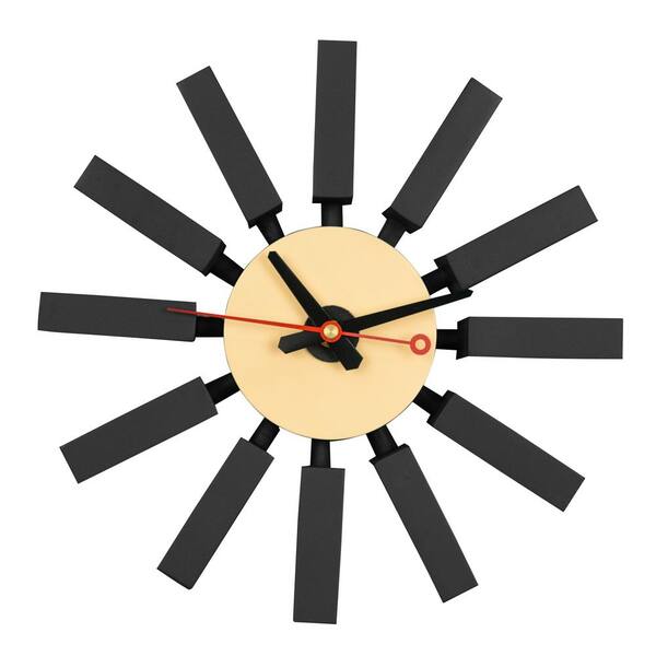 Leisuremod Vdara Black Analog Wood NonTicking Wall Clock CCL11BL The Home Depot