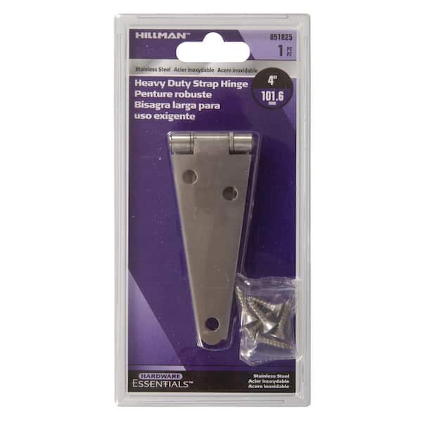 4 in. Stainless Steel Heavy Strap Hinge (5-Pack)