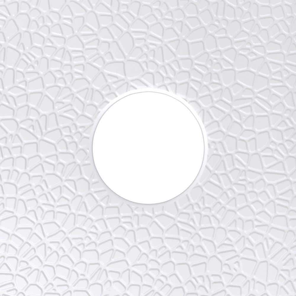 DreamStone 38" White Solid Surface Corner Shower Kit