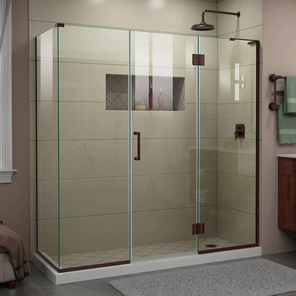 DreamLine Unidoor-X 70 in. W x 30-3/8 in. D x 72 in. H Frameless Hinged ...