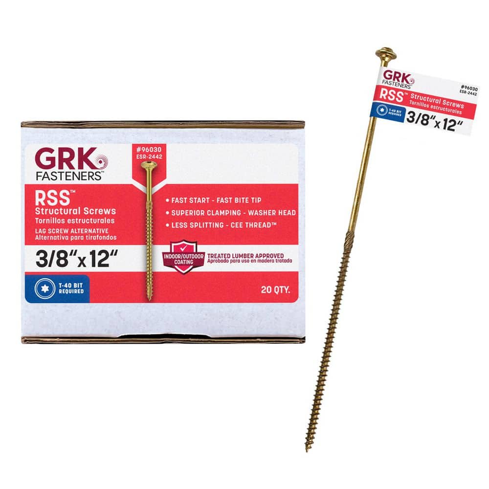 GRK Fasteners 3/8 in. x 12 in. Star Drive Low Washer Head RSS