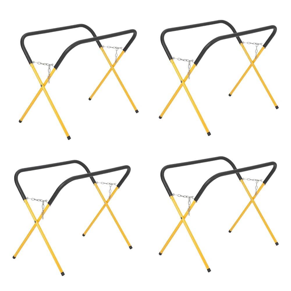 4-Pack Yellow Folding Workbench Auto Body Stand 500 Lbs Capacity, Portable Adjustable for Garage & Workshop price history on PriceWatchPro