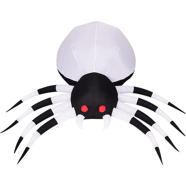 Haunted Hill Farm 6 ft. Pre-Lit Black and Green Spider Halloween Inflatable