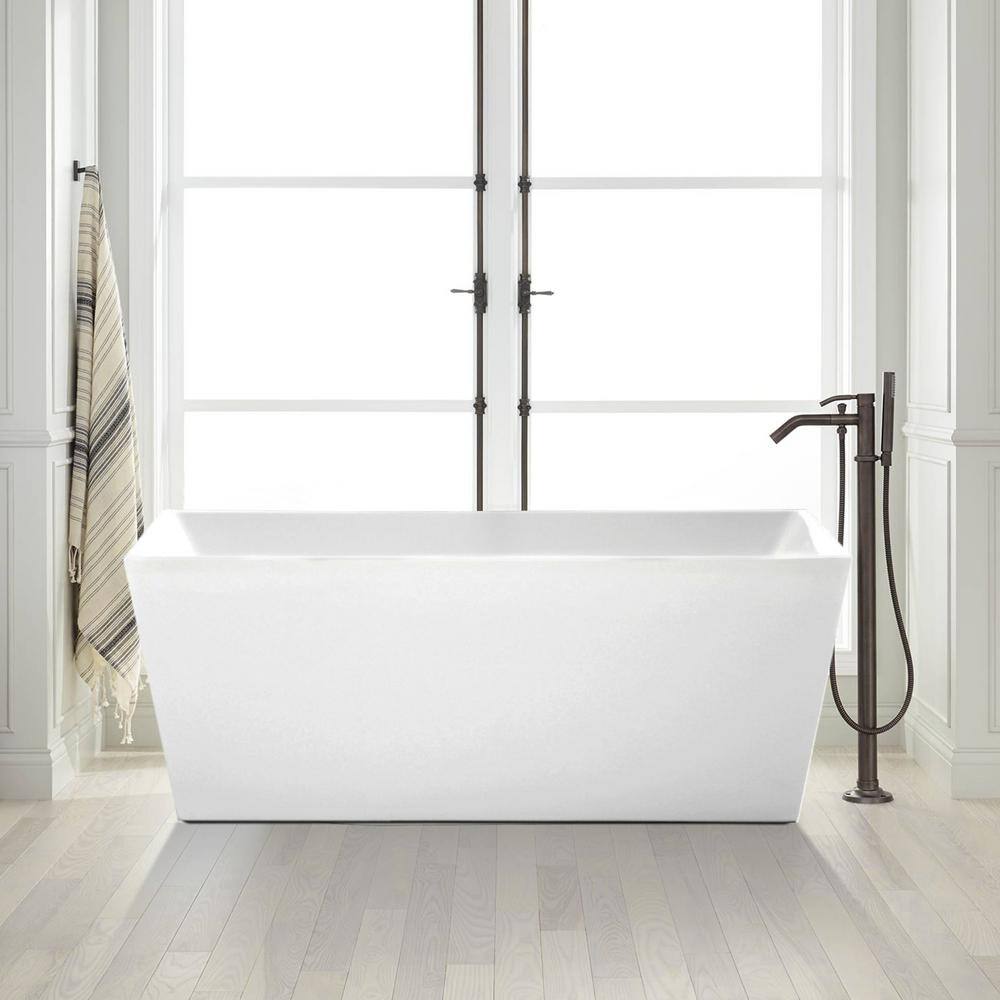 Pure White 67" Acrylic Freestanding Bathtub
