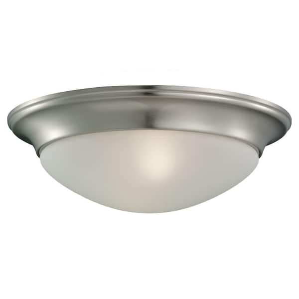 Generation Lighting Nash 2-Light Brushed Nickel Flush Mount