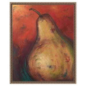 "Pear II" by Patricia Pinto 1-Piece Floater Frame Giclee Abstract Canvas Art Print 20 in. x 16 in.