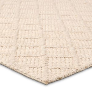 Ankine Beige 8 ft. x 10 ft. Trellis Handmade Area Rug