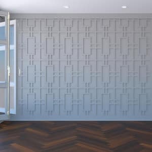 15 1/2 in.W x 23 3/8 in.H x 3/8 in.T Large Hastings Decorative Fretwork Wall Panels in Architectural Grade PVC