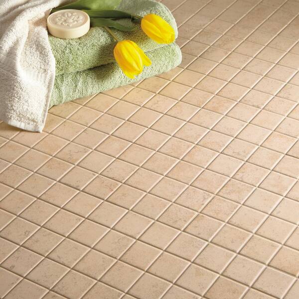 Daltile - Briton Bone 12 in. x 12 in. x 6.35 mm Ceramic Mosaic Floor and Wall Tile (1 sq. ft./Each)
