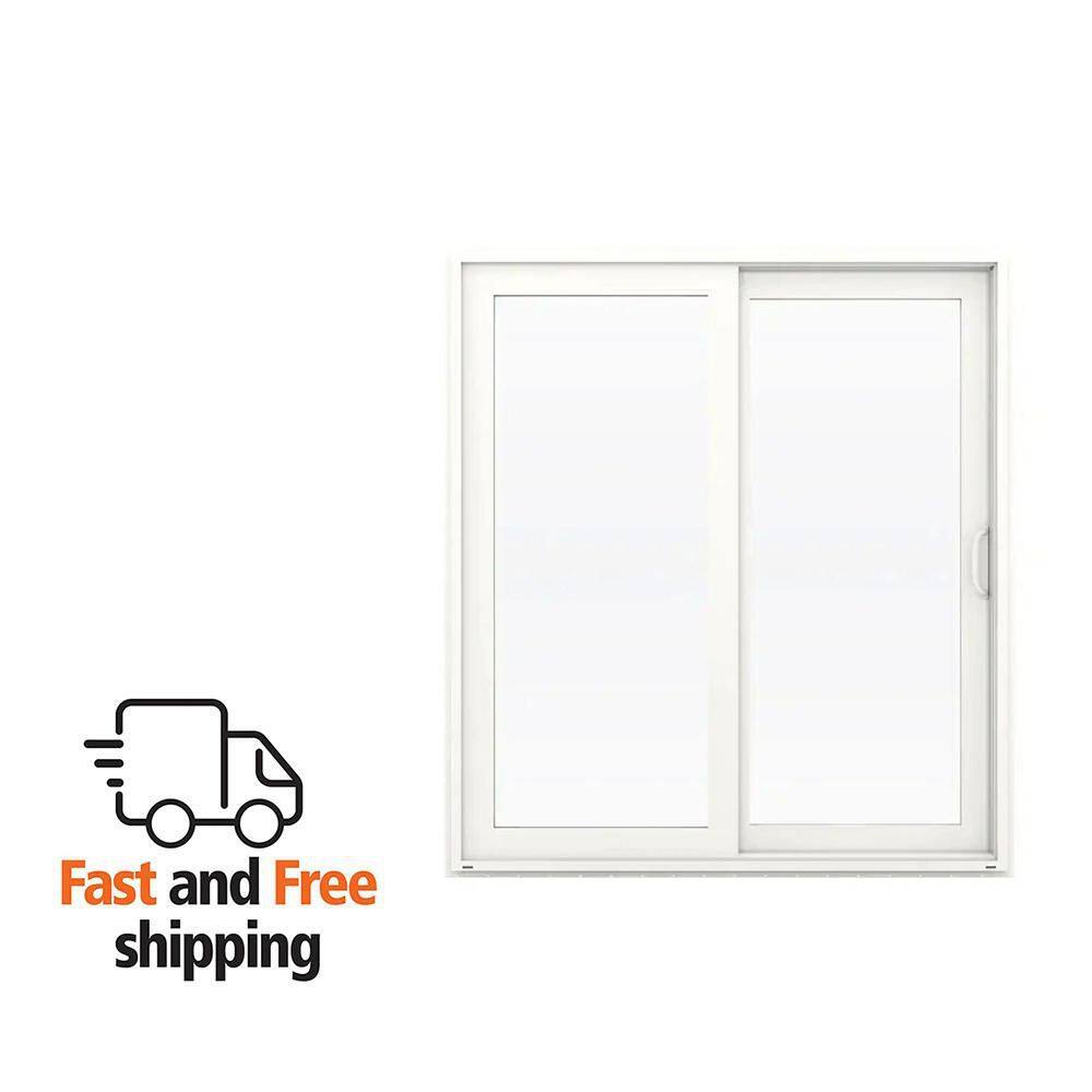 JELD-WEN V-4500 72 in. x 80 in. White Vinyl Right-Hand Sliding