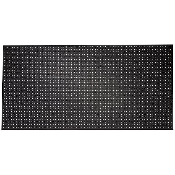 Envelor Circle Perforated Rubber Floor Mat, 40 x 80 - Black