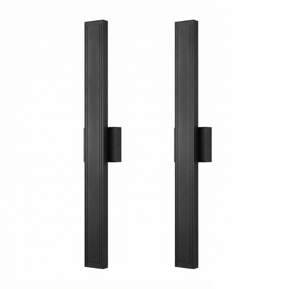 31.5 in. 1-Light Matte Black Metal LED Wall Sconces Fixture for 110V with Standard Operation price history on PriceWatchPro