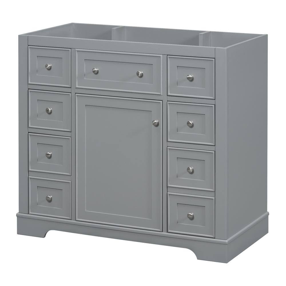 36 in. W x 18 in. D x 33 in. H Bath Vanity Cabinet without Top in Gray