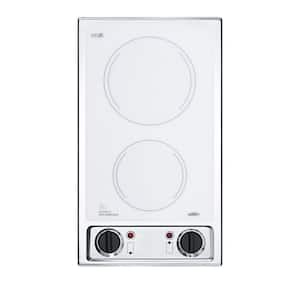 Summit CCE227SS Stainless Steel Cooktop Two Burner Electric Radiant Cooktop  - 230 Volts - Culinary Depot