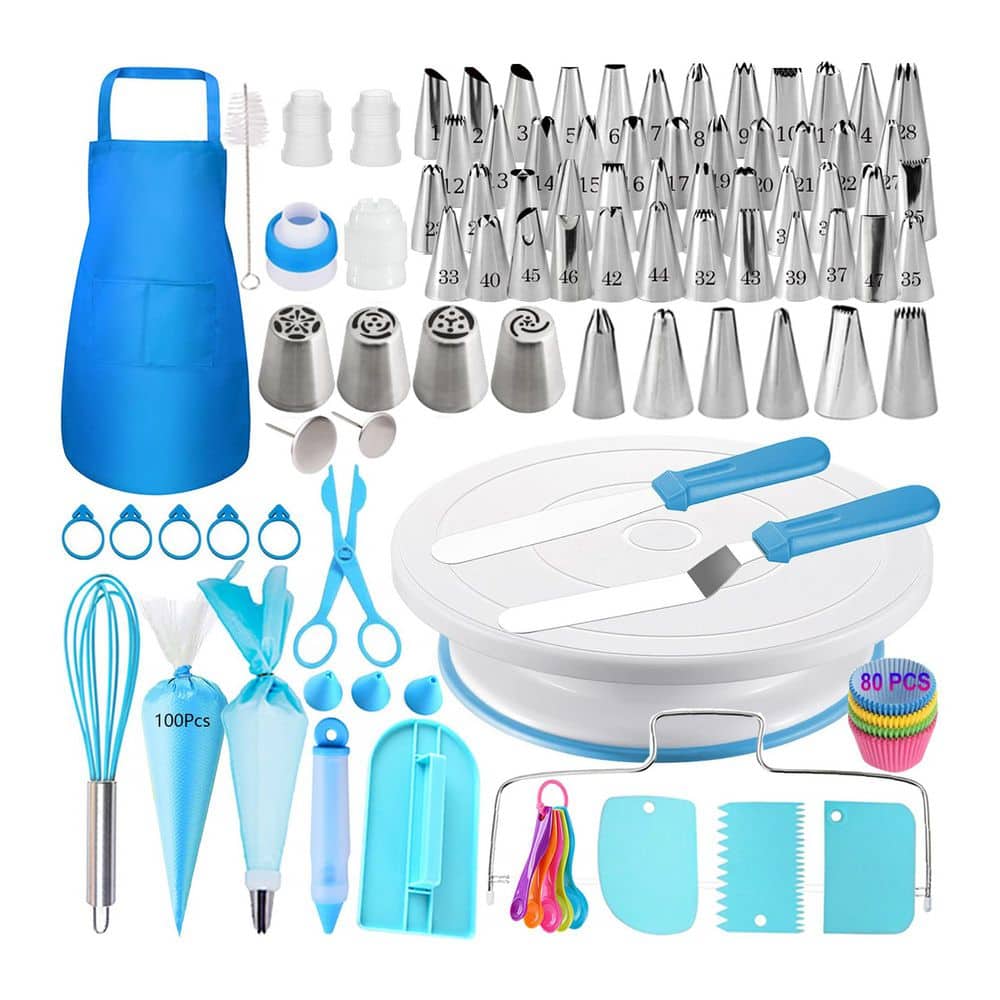268-Piece Cake Decorating Kit w/ Turntable, Piping Bags, Tips, Icing Spatulas, Scrapers - Baking Supplies Set price history on PriceWatchPro