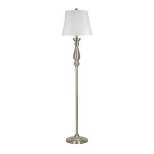 61 in. Brushed Nickel Floor Lamp