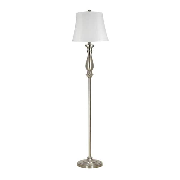 Cresswell 61 in. Brushed Nickel Floor Lamp