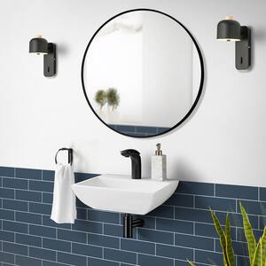 Sublime Compact Ceramic Wall Hung Sink in White