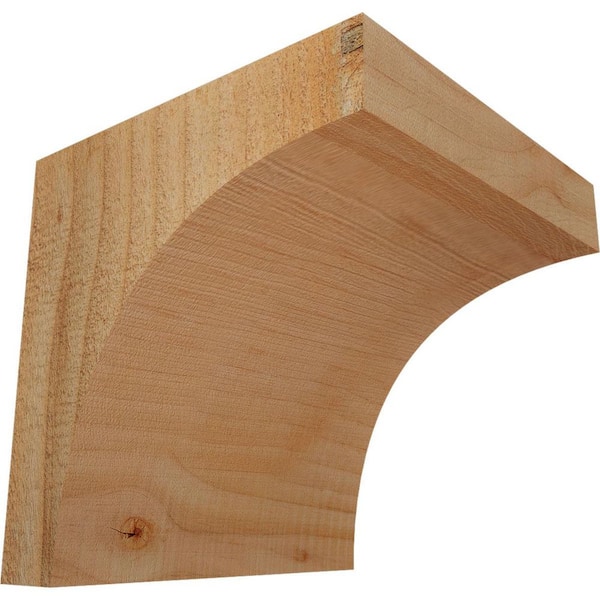 Ekena Millwork 6 in. x 6 in. x 6 in. Douglas Fir Huntington Rough Sawn Corbel