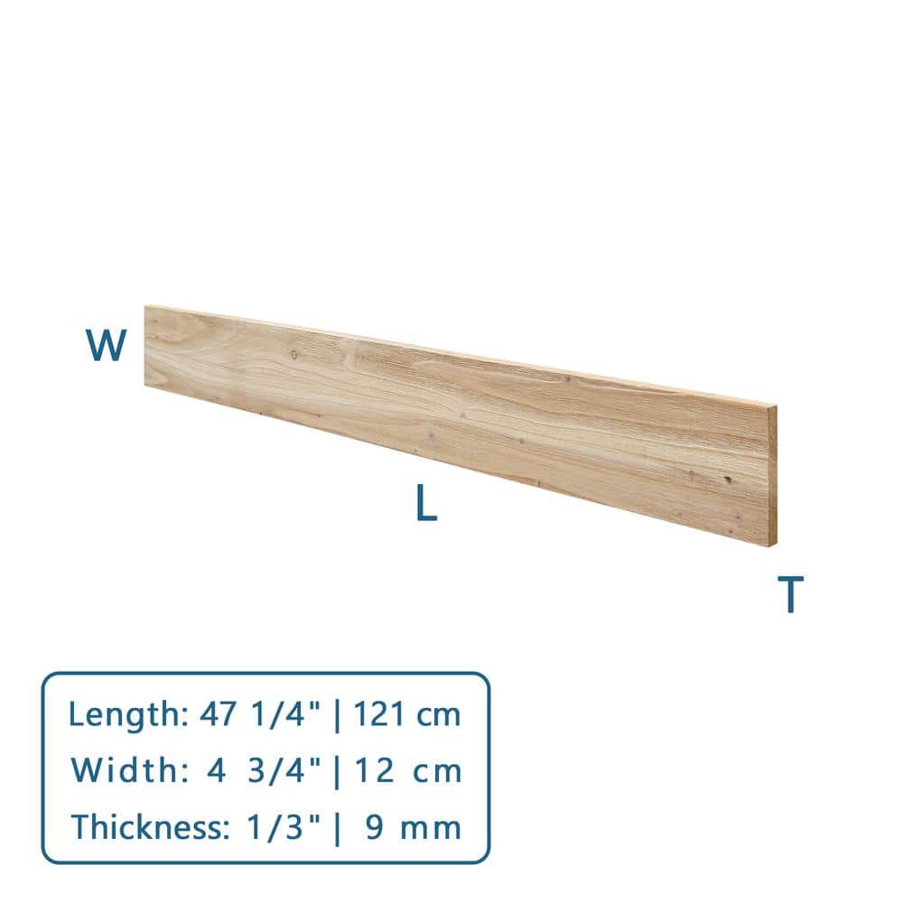 Natural Oak Solid Wood Wall Planks Decorative Paneling Set