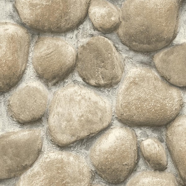 Chesapeake 10 in. W x 13 in. L Neutral Root Rock Beige Wallpaper Sample