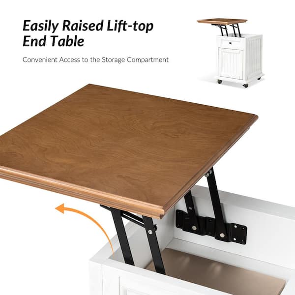 JAYDEN CREATION Saturn White 18 in. W Traditional Square