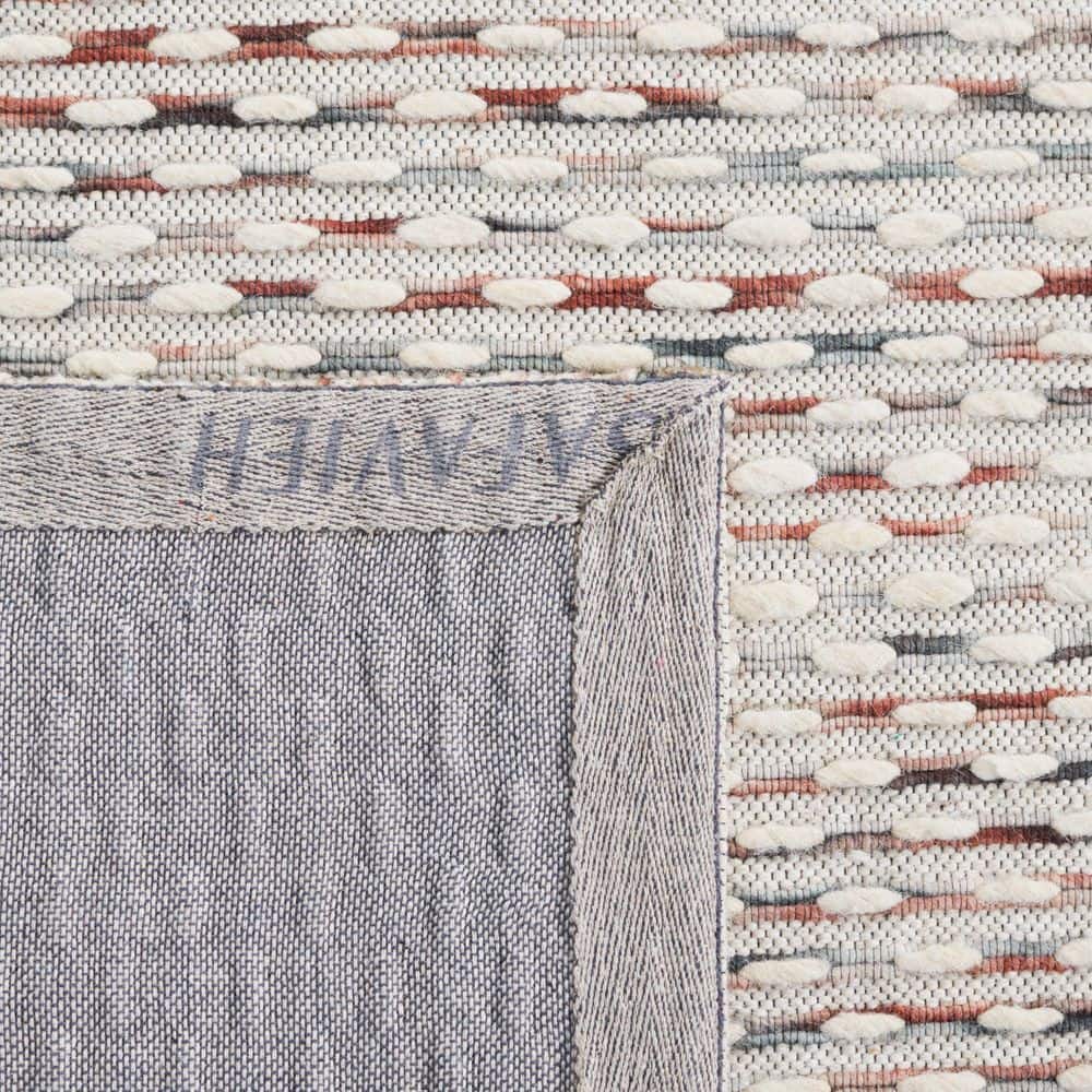 Marbella Beige/Blue 8 ft. x 10 ft. Striped Solid Color Area Rug - thumbnail 4