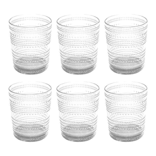 Beaded 15 oz. Dishwasher Safe Clear Acrylic Drinking Glass