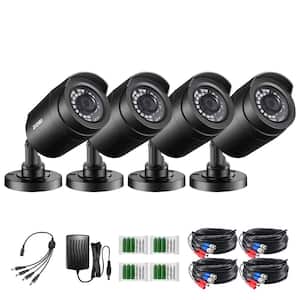 Wired 1080p Outdoor Bullet TVI Security Camera Compatible for TVI DVRs (4-pack)