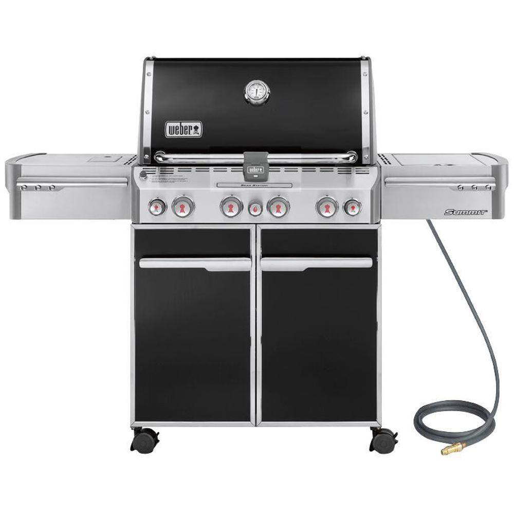 Reviews For Weber Summit E 470 4 Burner Natural Gas Grill In Black With Built In Thermometer And Rotisserie 7271001 The Home Depot