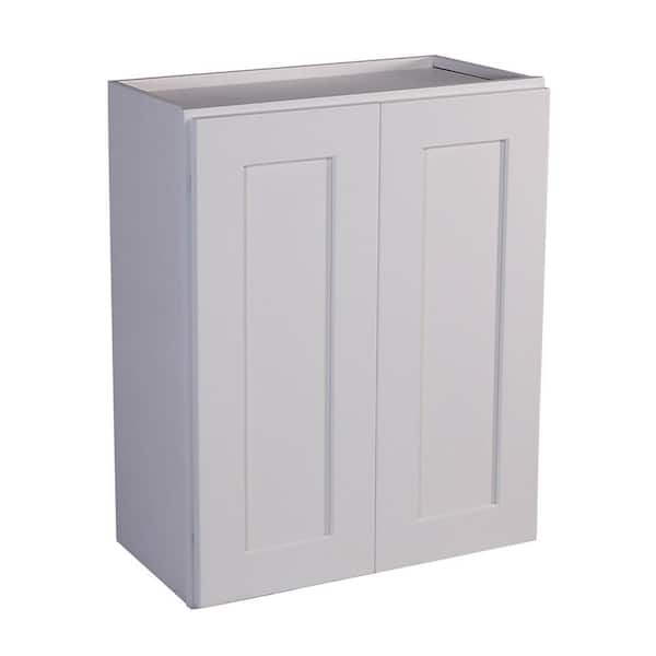Design House Brookings Solid Wood Assembled Shaker 24 in. x 30 in. x 12 in. 2 Door Wall Kitchen Cabinet W2430 in White