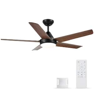 48 in. Color Changing Integrated LED Indoor Brown Ceiling Fan with Light Kit and Remote Control