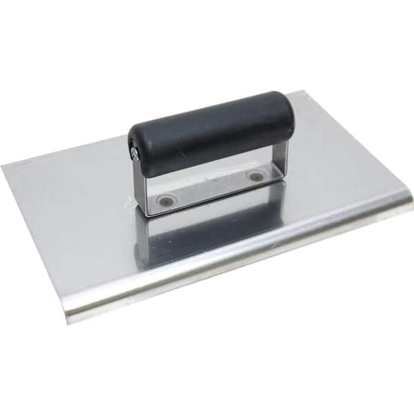 MARSHALLTOWN 10 in. x 6 in. Stainless Steel Edger with 3/4 in. Radius - Plastic Handle